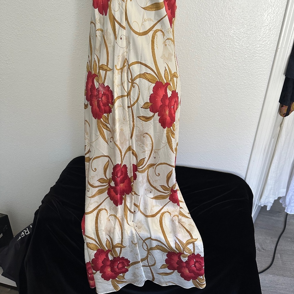 Vintage Floral Silk Slip Dress - Picture 4 of 7